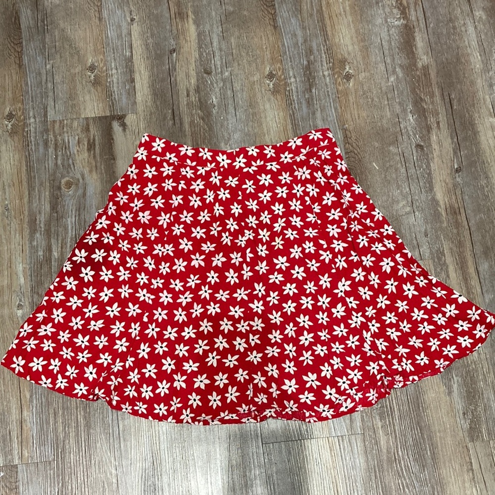 Neiman Marcus Red Daisy Skirt